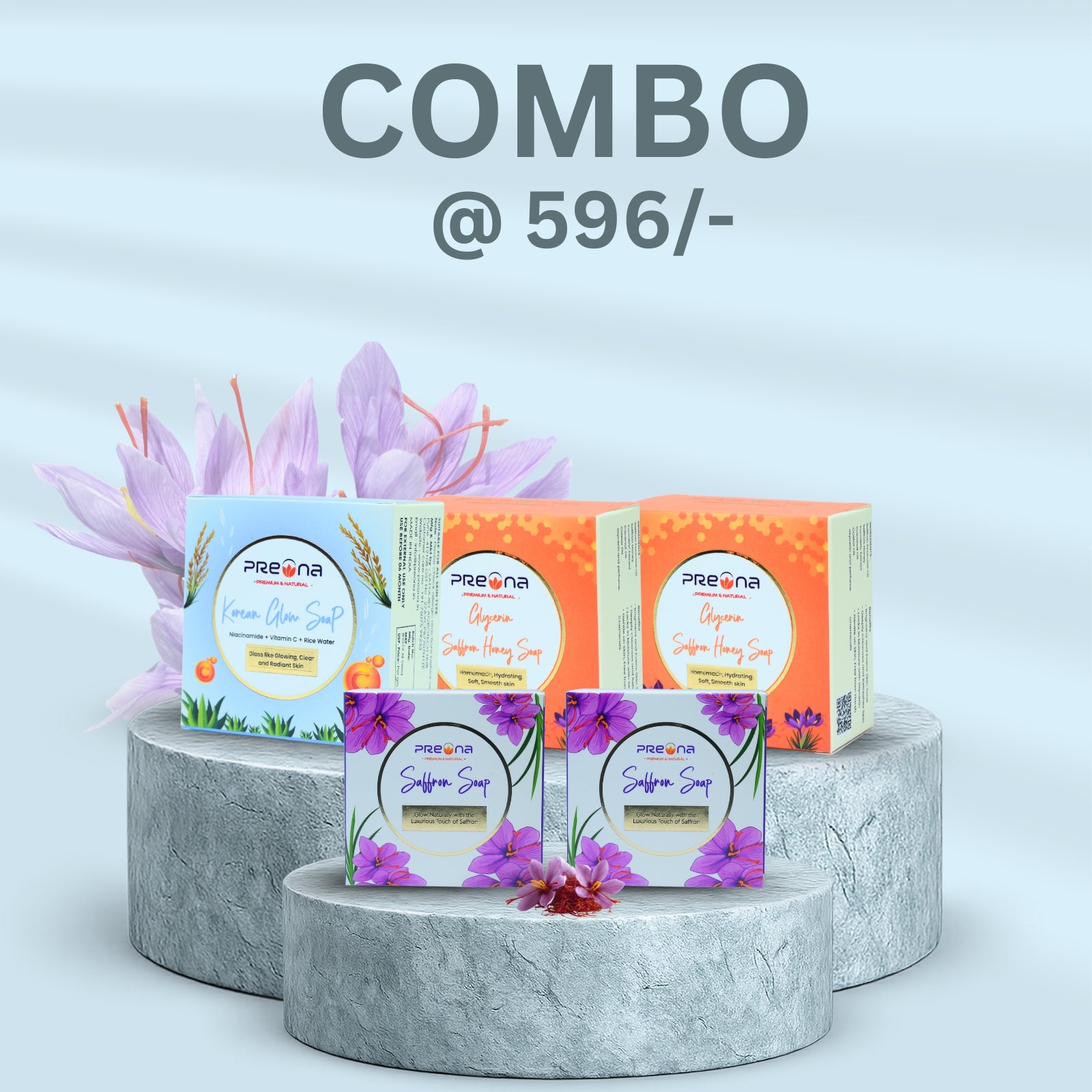 ⁠2 Goat Milk Soap + 2 Glycerin Soap + 1 Korean Soap